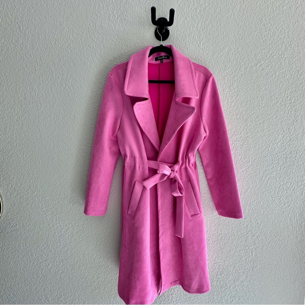 Alice Blue Vibrant Pink Coat